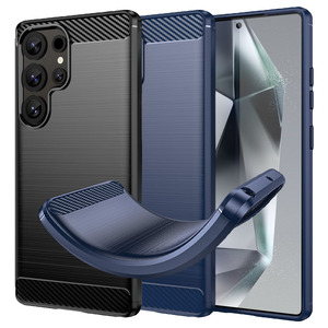 TPU H�lle f�r Samsung Galaxy S25 ULTRA Carbon Fiber Skin Brushed Schutzcover
