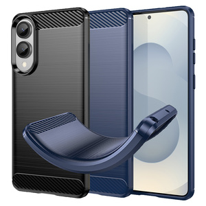 TPU H�lle f�r Samsung Galaxy S25 EDGE Carbon Fiber Skin Brushed Schutzcover Case