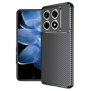 TPU H�lle f�r Xiaomi 14T Carbon Fiber Muster Textur Shockproof Backcover Case
