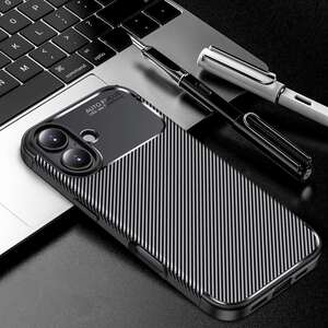 TPU H�lle f�r Apple iPhone 17 Carbon Fiber Muster Shockproof Back Cover Case
