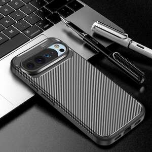 TPU H�lle f�r Google Pixel 10 | 10 PRO Carbon Fiber Muster Shockproof Cover Case