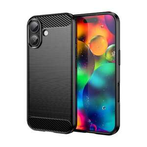 TPU H�lle f�r Apple iPhone 17 Carbon Fiber Skin Brushed Schutzcover Soft Case