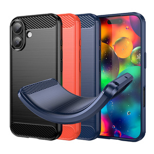 TPU H�lle f�r Apple iPhone 17 Carbon Fiber Skin Brushed Schutzcover Soft Case