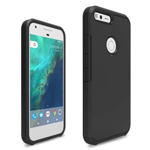 TPU PC Case fr Google Pixel Kombination Armor Schwarz