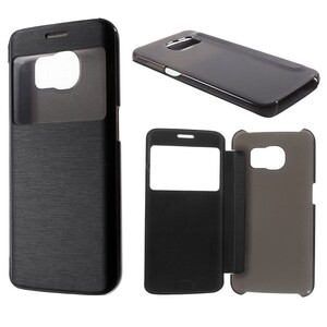 Wallet Case f�r Samsung Galaxy S6 Edge G925 Window View Book Etui