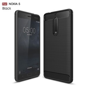TPU Case f�r Nokia 5 Carbon Skin Brushed