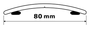 bergangsprofil Ausgleichsprofil 80mm Alu eloxiert natur-silber oder champagner selbstklebend C 02