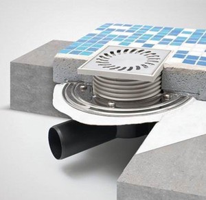 Dichtungsfolie Hydroisolationsfolie klebend f Boden , Duschabl�ufe 50x50cm 391/3