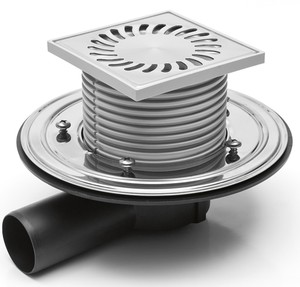 Duschablauf   Badablauf  Bodenablauf 122x122 mm DN50 (381 B)