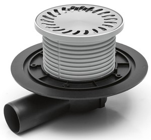 Duschablauf   Badablauf Edelstahlrost  rund   137 mm   DN 50 (381 C)