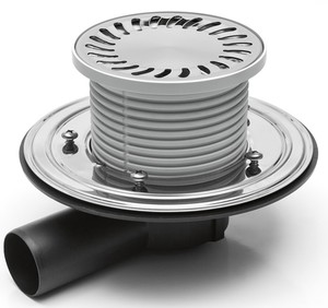 Duschablauf  Badablauf  Edelstahlrost  rund  137 mm   DN 50 (381 D)