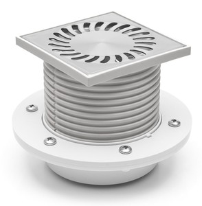 Duschablauf   Badablauf   Edelstahl  122x122 mm  DN 50 420 