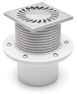 Duschablauf   Badablauf  Edelstahl 122x122 mm  DN 110 421 