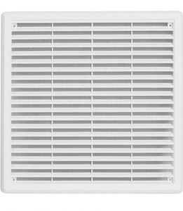 Lftungsgitter 250x250mm Abluftgitter aus ASA Kunststoff mit Insektenschutz wei