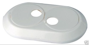 5 St�ck Doppel Heizungsrosetten Heizungsmanschetten  wei�   22mm