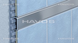 Fliesenprofil Fliesenschiene Edelstahlschiene L100cm B20mm  geb�rstet (B 15)