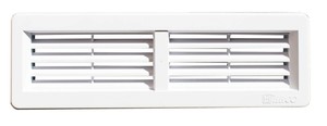 L�ftungsgitter aus ASA-Kunststoffwei� 220x55mm