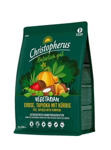 Christopherus vegetarisches Hundefutter Erbse+Tapioka+K�rbis 4kg