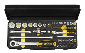 ELORA Steckschl�ssel-Satz 1/4 Zoll & 1/2 Zoll, 46-teilig