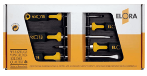 ELORA Schraubendreher-Set, Schlitz + PH Kreuzschlitz, 6-teilig