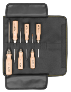 ELORA Schraubendreher-Set Holzgriff, Schlitz + PH Kreuzschlitz, 6-teilig