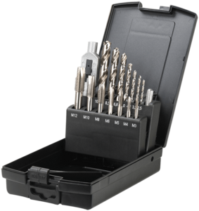 ELORA Gewindebohrer-Set, HSS, DIN 352, 15-teilig