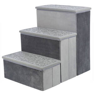Trixie Hundetreppe 3 Stufen f�r Bett & Sofa, grau