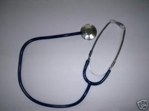 Praxis, Flachkopf Stethoskop, Flachkopfstethoskop, blau