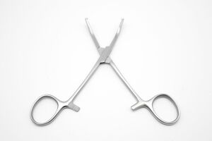 Kocher Arterienklemme, Medizin Klemme, gebogen