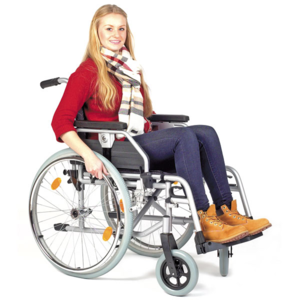 Servomobil Rollstuhl aus Stahl, Sitzbreite 43 - 45 cm, hhenverstellbar, faltbar