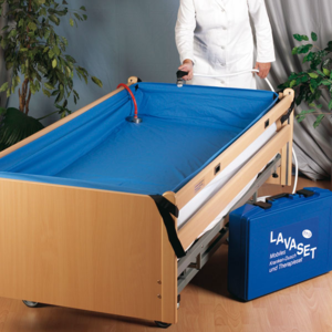 LAVASET mobile Krankenbett Dusche komplett m. Handbrause, Absaugpumpe und Koffer