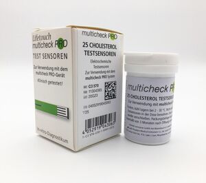 C3 570 Cholesterol Sensoren Teststreifen, 25 St., fr Lifetouch Multicheck Pro