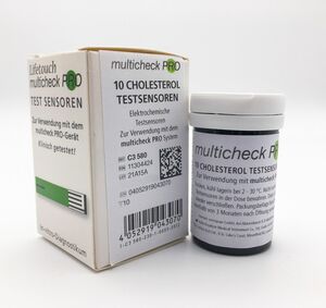 C3 580 Cholesterol Sensoren Teststreifen, 10 St., fr Lifetouch Multicheck Pro