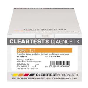 Cleartest® Gonorrhoe, Tripper, Gonokokken, Neisseria gonorrhoeae, 10 Tests 