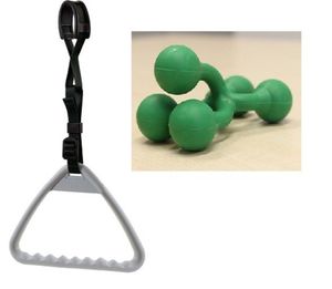 Triangelgriff gro� mit Haltefix Gnubbel gr�n, im Set f�r Pflege und Haushalt