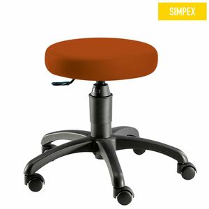 Drehrollhocker Nero 70 mm Polster, st�ndige Last 110 kg, H�he 46,5 - 59,5 cm