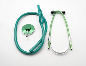 Praxis, Flachkopf Stethoskop, Flachkopfstethoskop gr�n