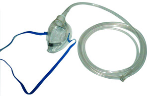 Sauerstoffmaske Mund und Nase mit 2,10 m Schlauch