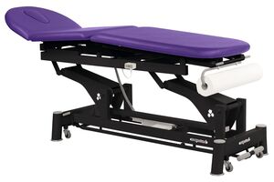 Elektrische Therapieliege mit schwarzem Metall Rahmengestell 62 x 200 cm 