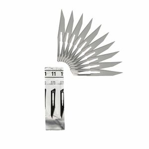 Messer, Skalpell Griff mit 10 Klingen, Fig 11 spitz 