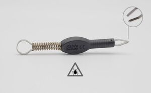 KaWe Zeckenpinzette, Zecken Pinzette, f�r Arzt Praxis Urlaub, Edelstahl