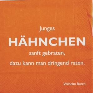 Cedon Papierservietten - Hhnchen, Wilhelm Busch - 20 Stck