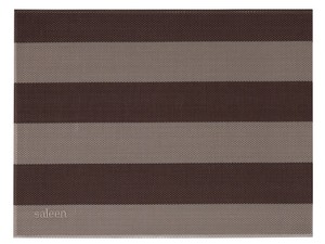 Saleeen Feingewebe-Tischset - Stripes, beige-braun