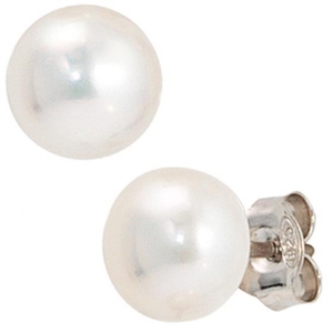 Ohrstecker 925 Sterling Silber 2 S��wasserperlen Perlen Ohrringe