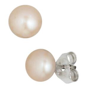 Ohrstecker 925 Sterling Silber 2 S��wasserperlen Perlen rose Ohrringe