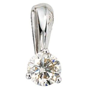 Anh�nger 585 Wei�gold 1 Diamant Brillant 0,25 ct. Solit�r