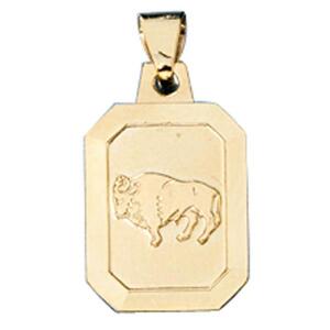 Anh�nger Sternzeichen Stier 333 Gelbgold matt Sternzeichen Anh�nger