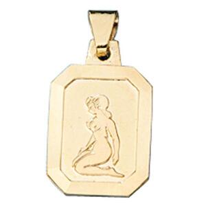Anh�nger Sternzeichen Jungfrau 333 Gelbgold matt