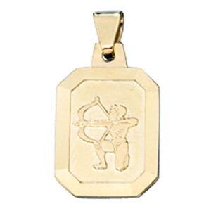 Anh�nger Sternzeichen Sch�tze 333 Gelbgold teilmattiert