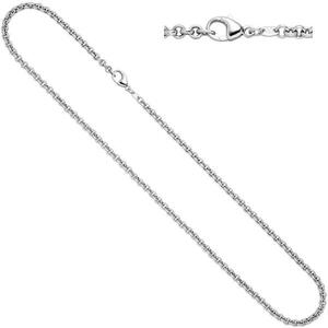 Erbskette 585 Weigold 3 mm 45 cm Halskette Weigoldkette Karabiner
